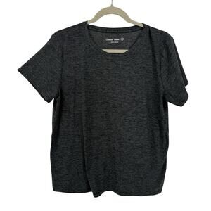 Outdoor Voices Slub Knit Tee Women Size XL Crewneck Short Sleeve Dark Gray Basic